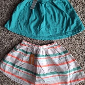 Gymboree Turquoise and Striped Skirt Set New With Tags Girls 6 Lot 2
